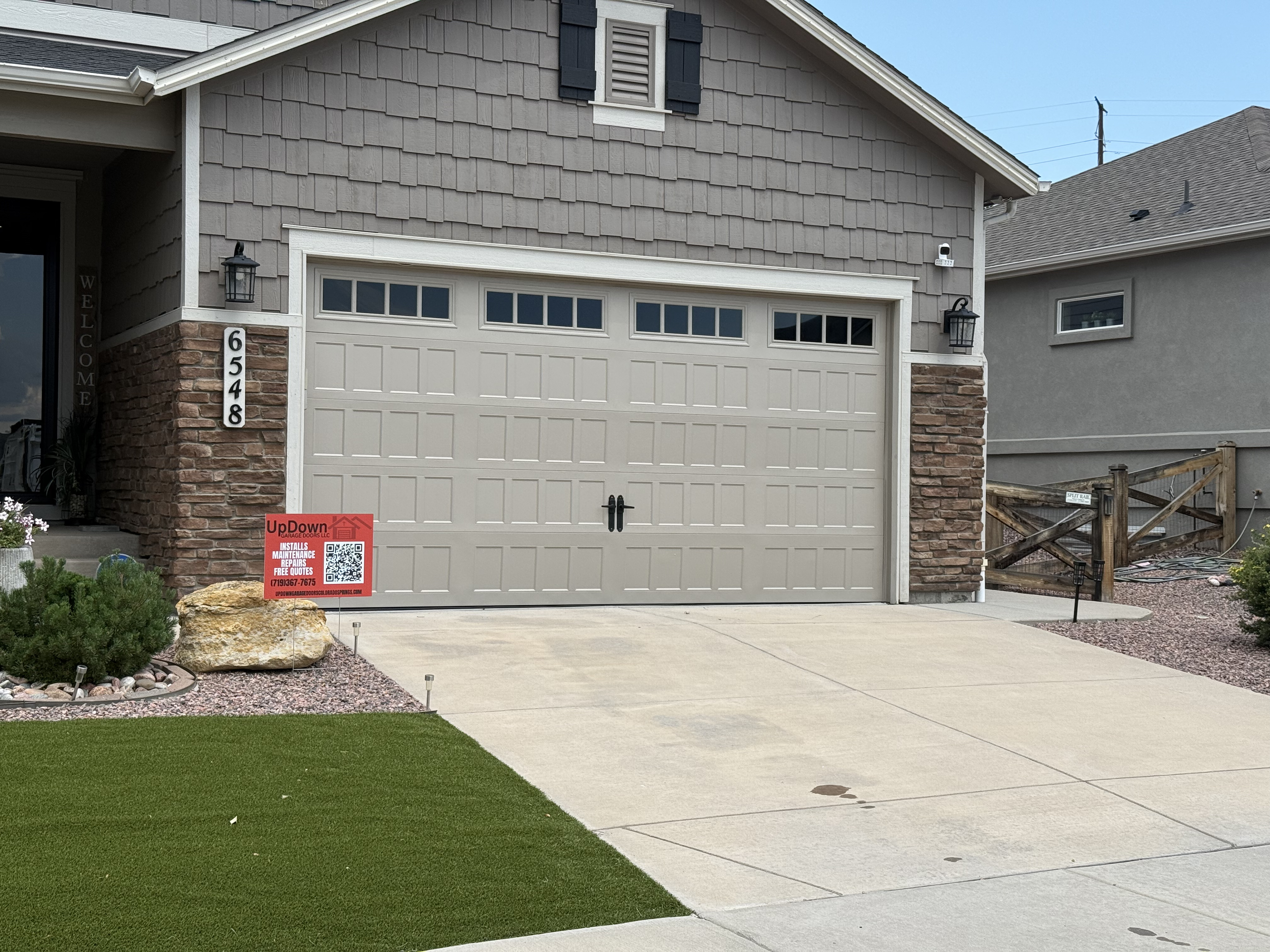 Garage door project completed by UpDown Garage Doors in Colorado Springs